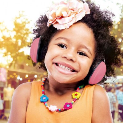 Alecto Baby ochranná sluchátka pro dítě - Pink - obrázek