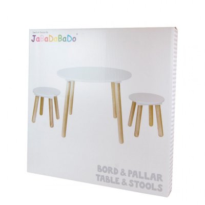 JaBaDaBaDo stolek s židličkami - Bílý - obrázek