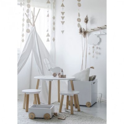 JaBaDaBaDo stolek s židličkami - Bílý - obrázek