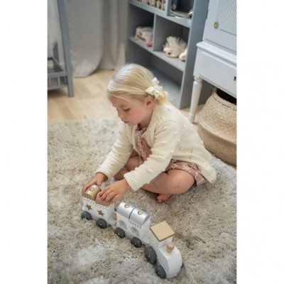 JaBaDaBaDo vláček s kostkami - Stříbrný - obrázek