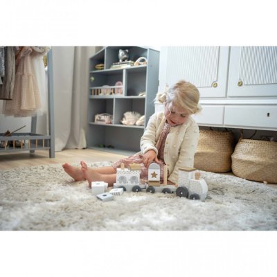 JaBaDaBaDo vláček s kostkami - Stříbrný - obrázek