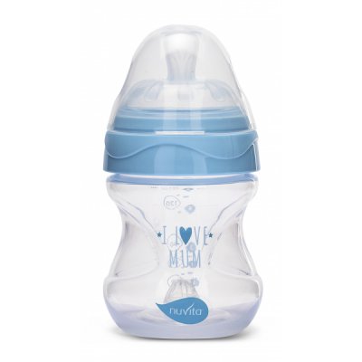 Nuvita lahvička 150 ml - Transparent Blue - obrázek