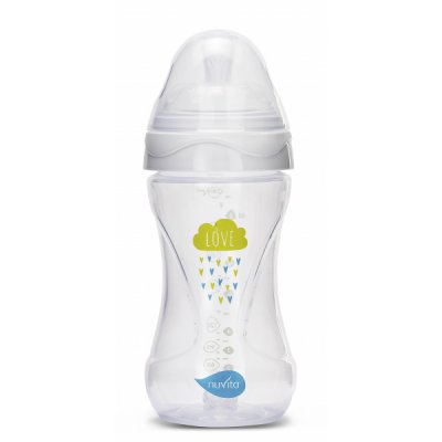 Nuvita lahvička 250 ml - Transparent White - obrázek