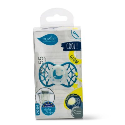 Nuvita ortodontický dudlík Cool svítící ve tmě 0m+ - Emerland - obrázek