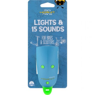 Mini Hornit Nano zábavná houkačka se světlem - Modrá - obrázek