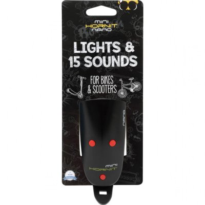 Mini Hornit Nano zábavná houkačka se světlem - Černá - obrázek