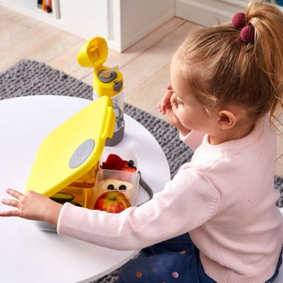 b.box svačinový box velký - Žlutý/šedý - obrázek