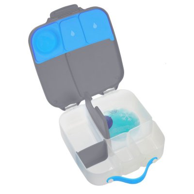 b.box svačinový box velký - Modrý/šedý - obrázek