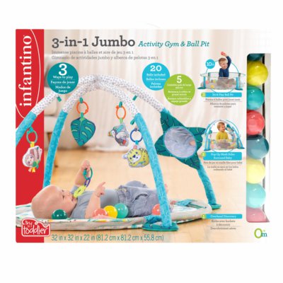 Infantino Hrací deka s hrazdou a ohrádkou 3v1 Jumbo - obrázek