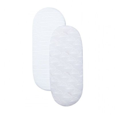 Shnuggle Prostěradlo 2balení 74 x 30 cm - Grey