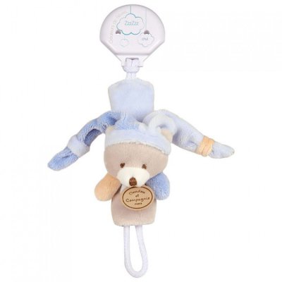 DouDou et Compagnie klip na dudlík AS 17 cm - Modrý medvídek