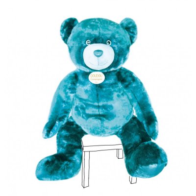 DouDou et Compagnie Medvěd XXL 2 m - Tyrkysový