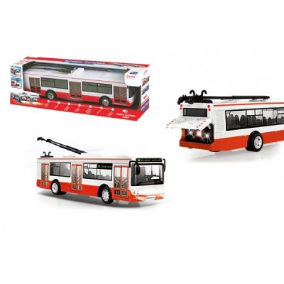 Teddies trolejbus česky mluvící se světlem a zvukem - Červený