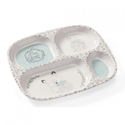 Thermobaby dělený melaminový talířek - Forest