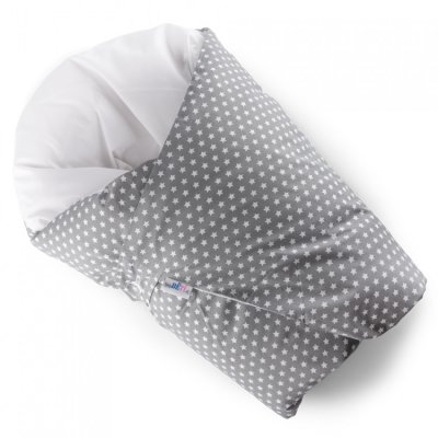 JiTuli náhradní povlak na zavinovačku Klasik - Šedá/bílé mini hvězdy