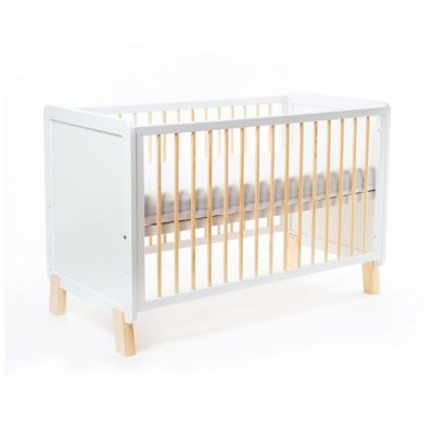 Nanna postýlka Niko 120 x 60 cm - White/Natural - obrázek