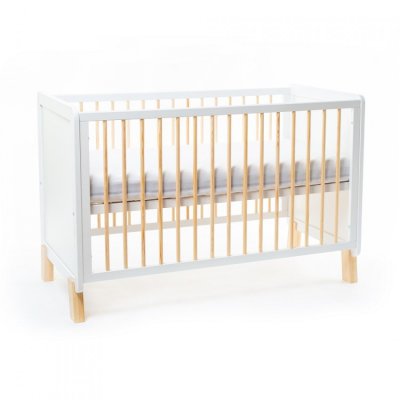 Nanna postýlka Niko 120 x 60 cm - White/Natural - obrázek