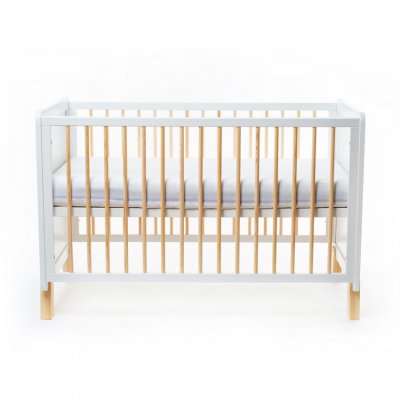 Nanna postýlka Niko 120 x 60 cm - White/Natural - obrázek
