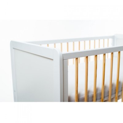 Nanna postýlka Niko 120 x 60 cm - White/Natural - obrázek