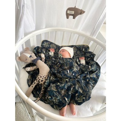 Sleepee bambusová deka Bamboo 3 v 1 - Jungle dark blue - obrázek