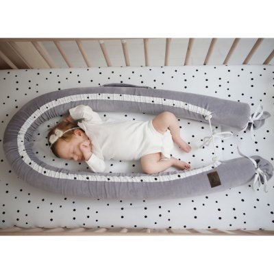 Sleepee hnízdečko pro miminko Newborn Royal Baby - Šedá - obrázek