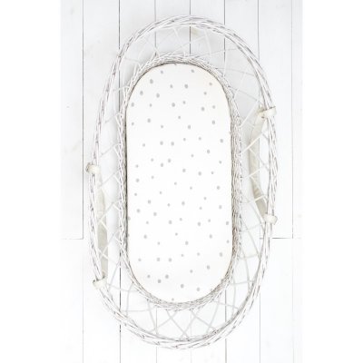 Sleepee prostěradlo do kočárku, košíku a kolébky We Care 2 ks - Šedé tečky/pastelová šedá - obrázek