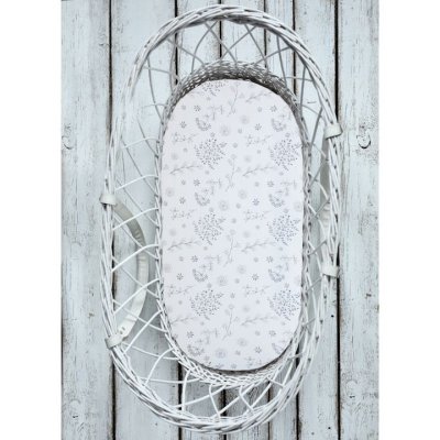 Sleepee prostěradlo do kočárku, košíku a kolébky We Care 2 ks - Tečky/Bloom - obrázek