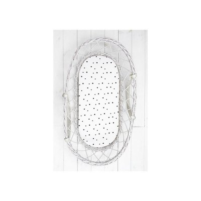 Sleepee prostěradlo do kočárku, košíku a kolébky We Care 2 ks - Jungle plant/černé tečky - obrázek