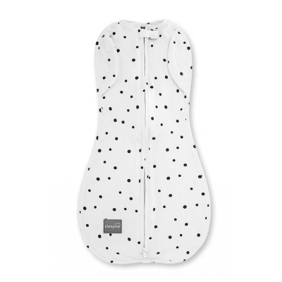 Sleepee zavinovačka s čepičkou Second Step Swaddle - Tečky černé
