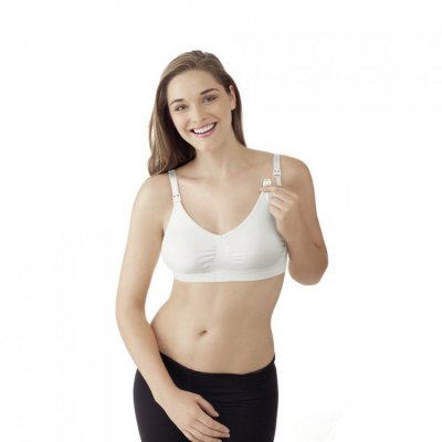 Medela těhotenská a kojicí podprsenka - XL bílá - obrázek