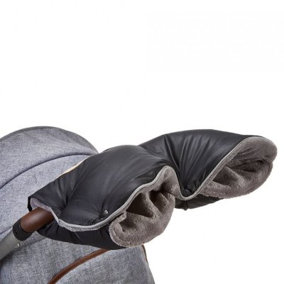Little Angel rukávník na kočár - Černá/šedá