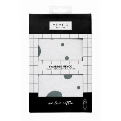 Meyco zavinovačka 0 - 3 měsíce - Dots stone green - obrázek