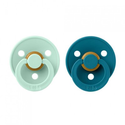 BIBS Colour dudlíky z přírodního kaučuku vel. 1 - Nordic Mint/Forest Lake
