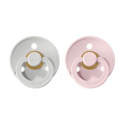 BIBS Colour dudlíky z přírodního kaučuku vel. 1 - Haze/Blossom