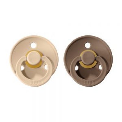 BIBS Colour dudlíky z přírodního kaučuku vel. 3 - Vanilla/Dark Oak