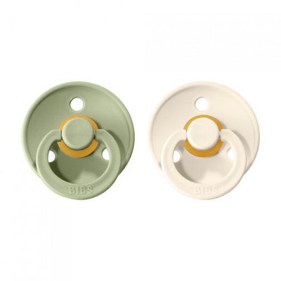 BIBS Colour dudlíky z přírodního kaučuku vel. 3 - Sage/Ivory