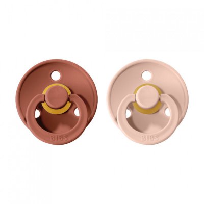 BIBS Colour dudlíky z přírodního kaučuku vel. 3 - Woodchuck/Blush