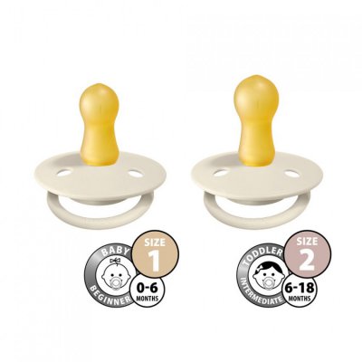 BIBS De Lux dudlíky z přírodního kaučuku vel. 1 - Cloud/Black - obrázek