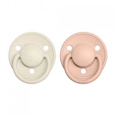 BIBS De Lux dudlíky z přírodního kaučuku vel. 2 - Ivory/Blush