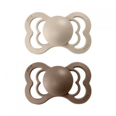 BIBS Supreme dudlíky z přírodního kaučuku vel. 1 - Vanilla/Dark Oak