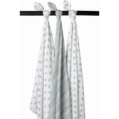 Meyco pleny 120 x 120 cm 3 ks - Block stripe forest green