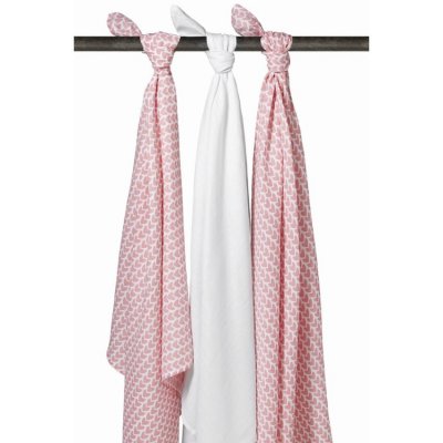 Meyco pleny 120 x 120 cm 3 ks - Knitted heart/white/knitted heart