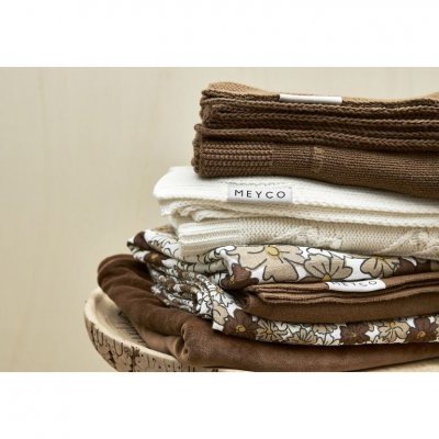 Meyco deka do kočárku/kolébky Knit basic - Chocolate - obrázek