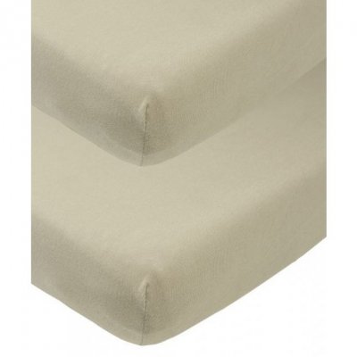 Meyco žerzejové prostěradlo 2 ks - Taupe, 60 x 120 cm