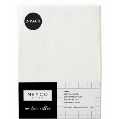 Meyco žerzejové prostěradlo 2 ks - Off white, vel. 70 x 140/150 cm - obrázek
