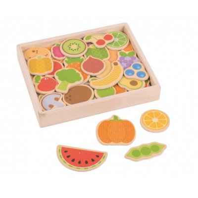 Bigjigs Toys magnetky  - Ovoce a zelenina - obrázek