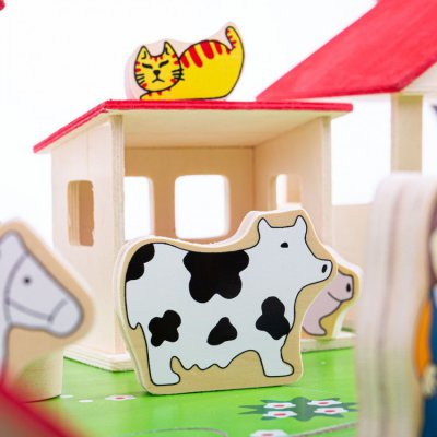 Bigjigs Toys velká dřevěná farma - obrázek