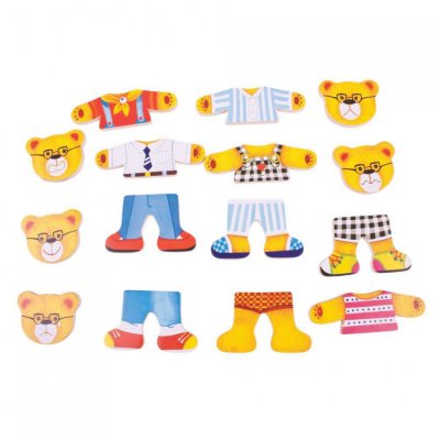 Bigjigs Toys oblékací puzzle - Medvědí rodinka - obrázek