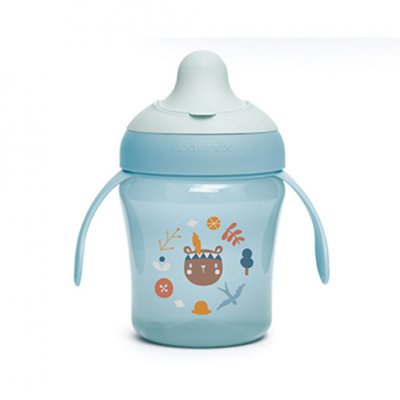 Suavinex Forest nerozlitný hrníček 200 ml - Modrá