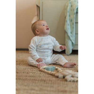 Lodger pyžámko Sleeper Print Rib - Vel. 68 Cloud Dancer - obrázek